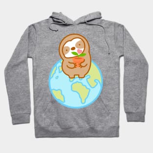 Cute Happy Earth Day Sloth Hoodie